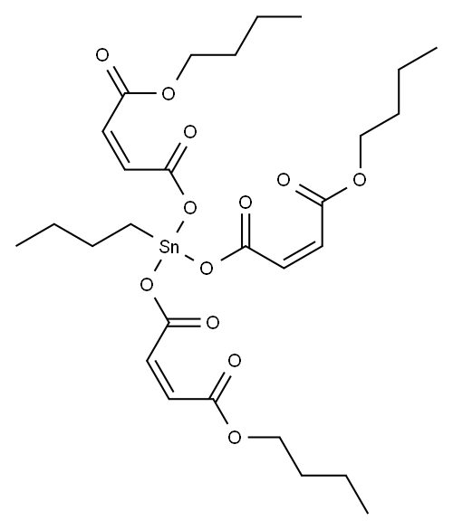 dibutyl (Z,Z,Z)-6-[(4-butoxy-1,4-dioxobut-2-enyl)oxy]-6-butyl-4,8,11-trioxo-5,7,12-trioxa-6-stannahexadeca-2,9-dienoate Structure