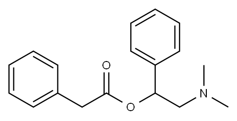 Phenylacetic acid 2-dimethylamino-1-phenylethyl ester 结构式