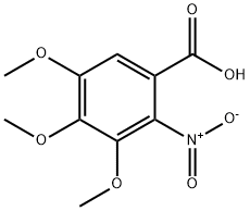 2-硝基-3,4,5-三甲氧基苯甲酸 结构式