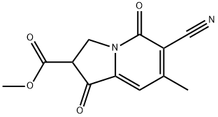 6-氰基-1,2,3,5-四氢-7-甲基-1,5-二氧代-2-中氮茚甲酸甲酯 结构式