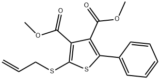 2-Phenyl-5-(2-propenylthio)-3,4-thiophenedicarboxylic acid dimethyl ester|