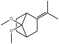 7,7-Dimethoxy-2-(1-methylethylidene)bicyclo[2.2.1]heptane 结构式