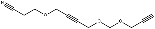 3-[[4-[(2-propynyloxy)methoxy]but-2-ynyl]oxy]propiononitrile Structure