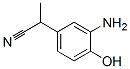 Benzeneacetonitrile,  3-amino-4-hydroxy--alpha--methyl-,  (-)- 结构式