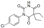 1-(p-Chlorophenyl)-5,5-diethyl-2,4,6(1H,3H,5H)-pyrimidinetrione 结构式