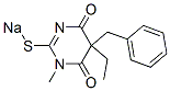 5-Benzyl-5-ethyl-1-methyl-2-sodiothio-4,6(1H,5H)-pyrimidinedione Structure