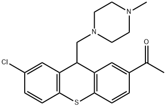 2-Acetyl-7-chloro-9-[(4-methylpiperazino)methyl]-9H-thioxanthene Structure