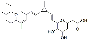 6-[2-[2-[5-(6-Ethyl-3,6-dihydro-5-methyl-2H-pyran-2-yl)-3-methyl-1,4-hexadienyl]-3-methylcyclopropyl]vinyl]tetrahydro-4,5-dihydroxy-2H-pyran-2-acetic acid 结构式
