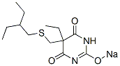 5-Ethyl-5-[(2-ethylbutyl)thiomethyl]-2-sodiooxy-4,6(1H,5H)-pyrimidinedione 结构式