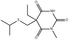5-Ethyl-5-(isopropylthiomethyl)-1-methyl-2-sodiooxy-4,6(1H,5H)-pyrimidinedione 结构式