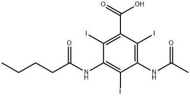 3-Acetylamino-2,4,6-triiodo-5-valerylaminobenzoic acid 结构式