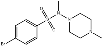 p-Bromo-N-methyl-N-(4-methyl-1-piperazinyl)benzenesulfonamide Structure