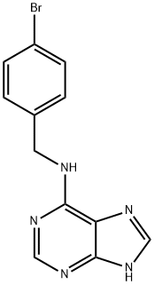 N-[(4-Bromophenyl)methyl]-1H-purin-6-amine Structure