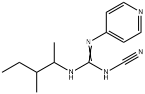 2-Cyano-1-(1,2-dimethylbutyl)-3-(4-pyridyl)guanidine 结构式