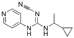 2-Cyano-1-(1-cyclopropylethyl)-3-(4-pyridyl)guanidine 结构式