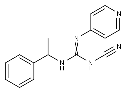 2-Cyano-1-phenethyl-3-(4-pyridyl)guanidine Structure