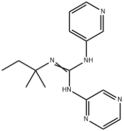 1-tert-Pentyl-2-(2-pyrazinyl)-3-(3-pyridyl)guanidine 结构式