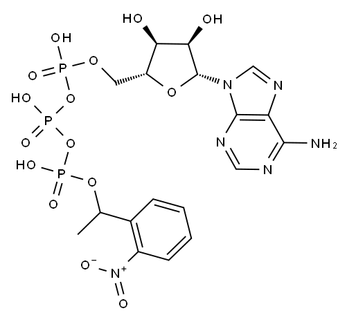 1-(2-NITROPHENYL)ETHYL ADENOSINE TRIPHOSPHATE 结构式