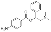 2-(Dimethylamino)-1-phenylethyl=p-aminobenzoate 结构式