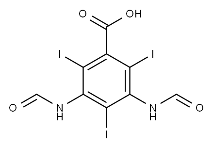 3,5-Bis(formylamino)-2,4,6-triiodobenzoic acid 结构式