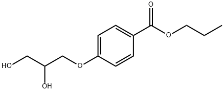 p-(2,3-Dihydroxypropoxy)benzoic acid propyl ester 结构式