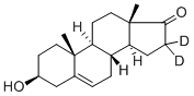 氘代去氢表雄酮/氘代3-Β-羟基-5-烯-17-酮 结构式