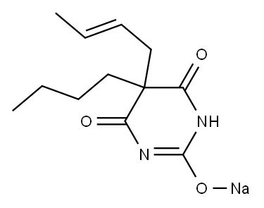 5-(2-Butenyl)-5-butyl-2-sodiooxy-4,6(1H,5H)-pyrimidinedione 结构式