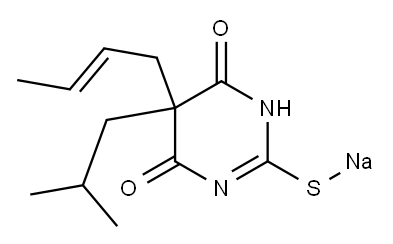 5-(2-Butenyl)-5-isobutyl-2-sodiothio-4,6(1H,5H)-pyrimidinedione Structure