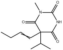 1-Methyl-5-(1-butenyl)-5-isopropylbarbituric acid 结构式