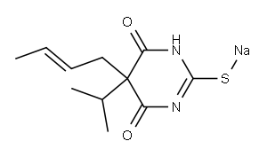 5-(2-Butenyl)-5-isopropyl-2-sodiothio-4,6(1H,5H)-pyrimidinedione 结构式