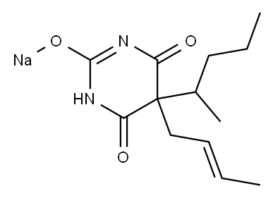 5-(2-Butenyl)-5-(1-methylbutyl)-2-sodiooxy-4,6(1H,5H)-pyrimidinedione 结构式