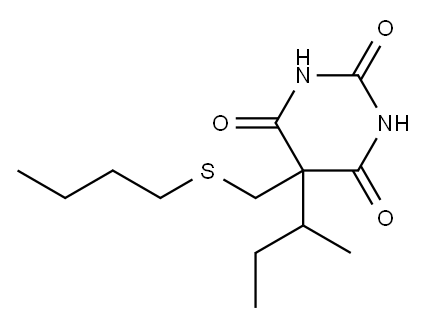 5-sec-Butyl-5-(butylthiomethyl)-2-sodiooxy-4,6(1H,5H)-pyrimidinedione 结构式