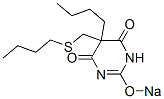 5-Butyl-5-(butylthiomethyl)-2-sodiooxy-4,6(1H,5H)-pyrimidinedione Structure