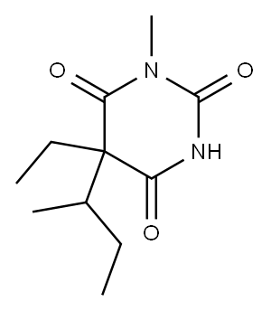5-butan-2-yl-5-ethyl-1-methyl-1,3-diazinane-2,4,6-trione 结构式