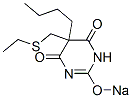 5-Butyl-5-(ethylthiomethyl)-2-sodiooxy-4,6(1H,5H)-pyrimidinedione Structure