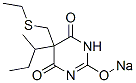 5-sec-Butyl-5-(ethylthiomethyl)-2-sodiooxy-4,6(1H,5H)-pyrimidinedione Structure