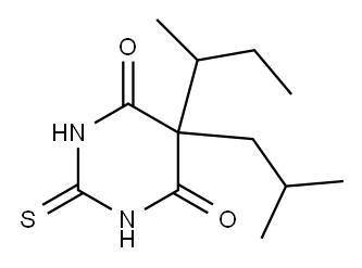 5-sec-Butyl-2,3-dihydro-5-isobutyl-2-thioxo-4,6(1H,5H)-pyrimidinedione 结构式