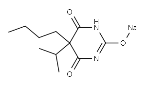 5-Butyl-5-isopropyl-2-sodiooxy-4,6(1H,5H)-pyrimidinedione Structure