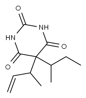 5-sec-Butyl-5-(1-methyl-2-propenyl)-2,4,6(1H,3H,5H)-pyrimidinetrione 结构式
