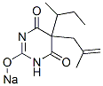 5-sec-Butyl-5-(2-methyl-2-propenyl)-2-sodiooxy-4,6(1H,5H)-pyrimidinedione Structure