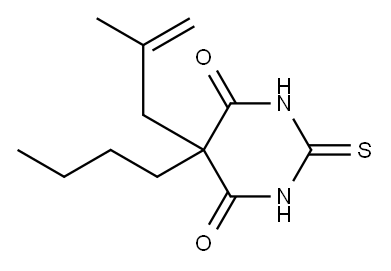 5-Butyl-2,3-dihydro-5-(2-methyl-2-propenyl)-2-thioxo-4,6(1H,5H)-pyrimidinedione 结构式
