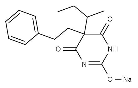 5-sec-Butyl-5-phenethyl-2-sodiooxy-4,6(1H,5H)-pyrimidinedione Structure