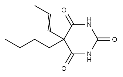 5-Butyl-5-(1-propenyl)-2,4,6(1H,3H,5H)-pyrimidinetrione 结构式