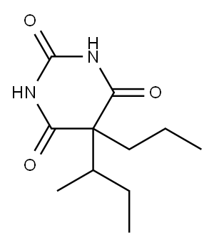 5-sec-Butyl-5-propylbarbituric acid Structure