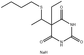 5-[1-(Butylthio)ethyl]-5-ethyl-2-sodiooxy-4,6(1H,5H)-pyrimidinedione 结构式