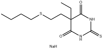 5-[2-(Butylthio)ethyl]-5-ethyl-2-sodiothio-4,6(1H,5H)-pyrimidinedione Structure