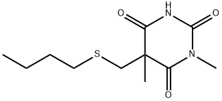 5-(Butylthiomethyl)-1,5-dimethyl-2-sodiooxy-4,6(1H,5H)-pyrimidinedione Structure