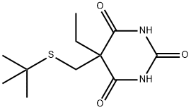 5-(tert-Butylthiomethyl)-5-ethyl-2-sodiooxy-4,6(1H,5H)-pyrimidinedione 结构式
