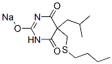 5-(Butylthiomethyl)-5-isobutyl-2-sodiooxy-4,6(1H,5H)-pyrimidinedione Structure