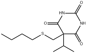 5-(Butylthiomethyl)-5-isopropyl-2-sodiooxy-4,6(1H,5H)-pyrimidinedione 结构式